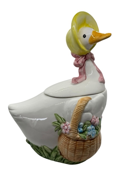 Vintage Other - Vintage Mother Goose Duck Cookie Jar Canister Granny Cottage Core 80’s Kitchen